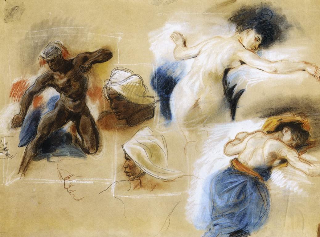 Skica ke smrti Sardanapala od Ferdinand Victor Eugene Delacroix