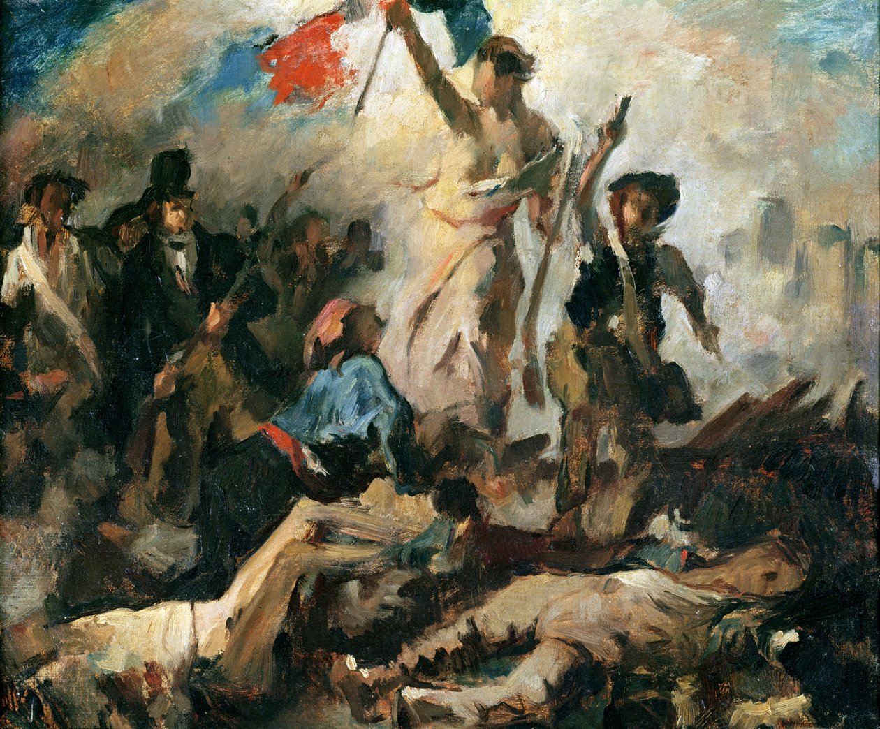 Studie pro Liberty Leading the People od Ferdinand Victor Eugene Delacroix