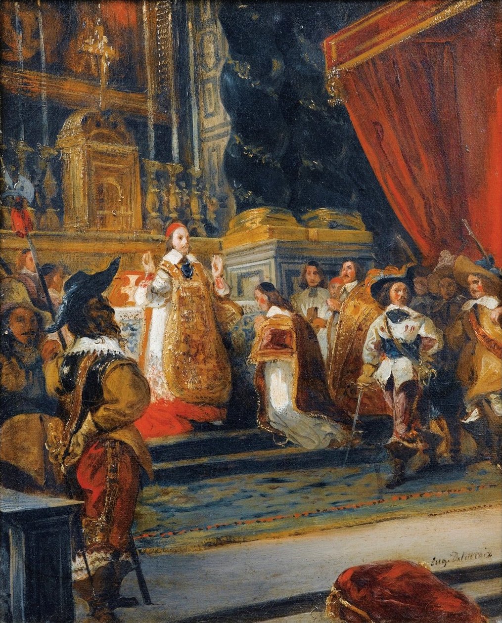 Kardinál de Richelieu od Ferdinand Victor Eugene Delacroix