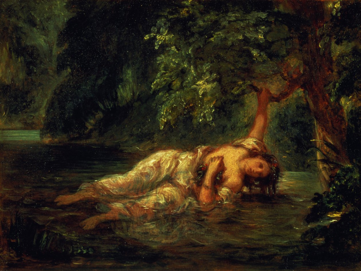 Smrt Ofélie, 1844 od Ferdinand Victor Eugene Delacroix