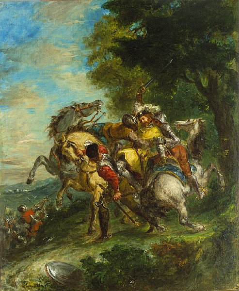 Weislingen zajat Goetzovými muži od Ferdinand Victor Eugene Delacroix