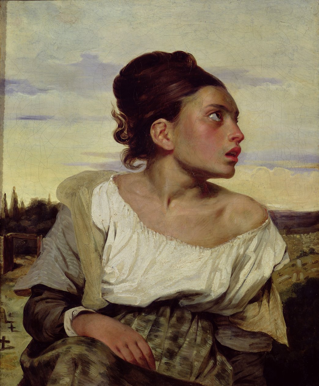 Mladý sirotek na hřbitově, 1824 od Ferdinand Victor Eugene Delacroix
