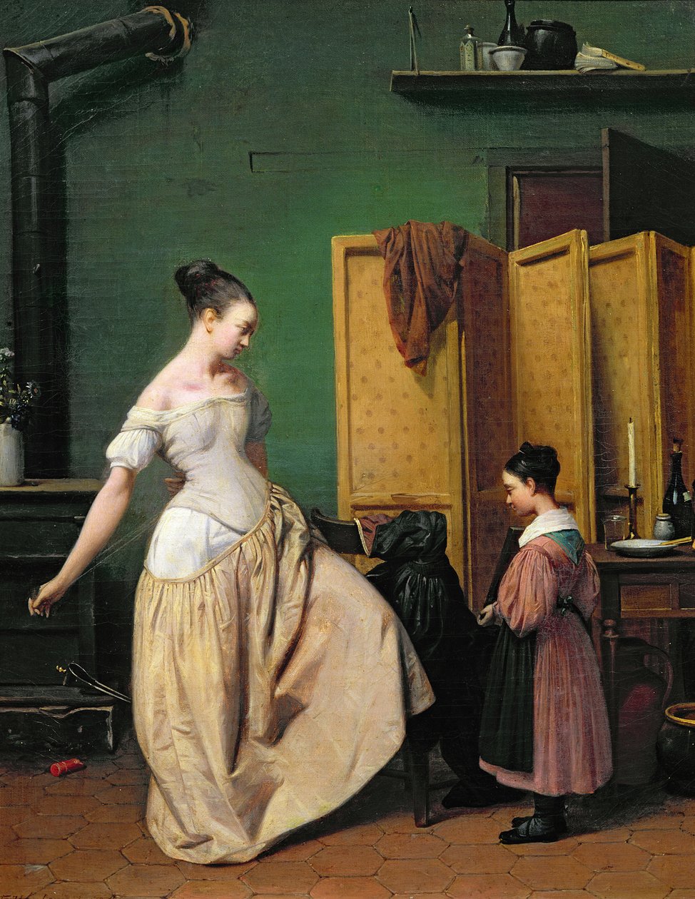 Žena na toaletě, 1835 od Ferdinand Wachsmuth