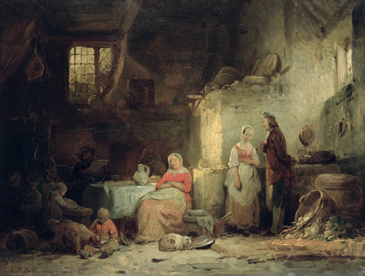 Rozhovor po jídle, 1840 od Ferdinand de Braekeleer