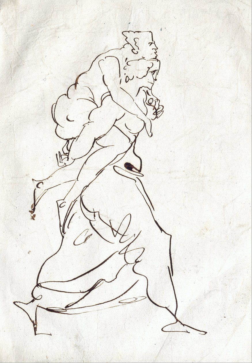 Aeneas a Anchíses od Ferdinand Victor Eugene Delacroix