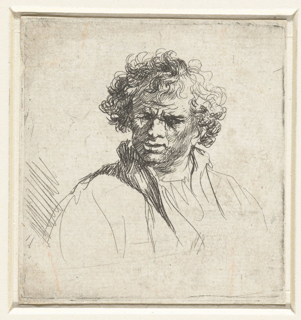 Busta muže se zkroucenou tváří od Ferdinand Bol (possibly)
