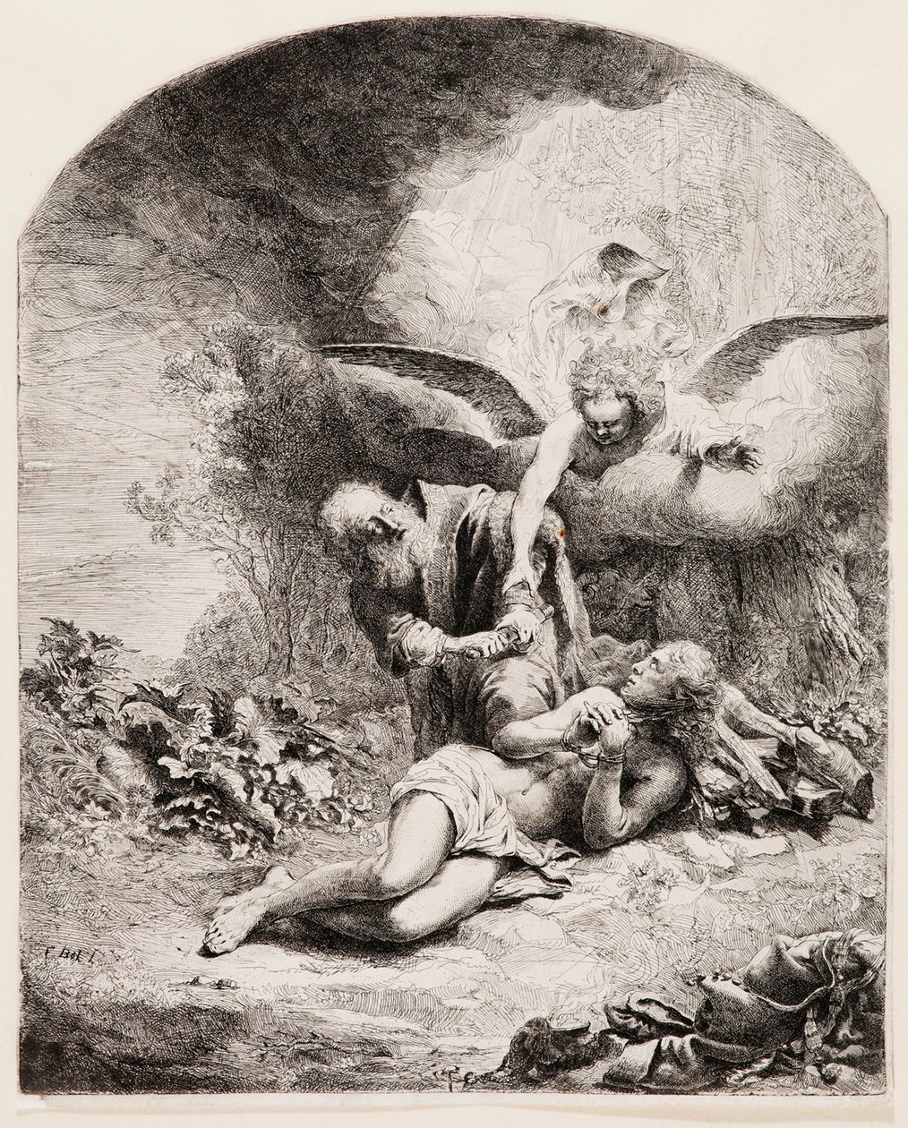 Abrahamova oběť od Ferdinand Bol
