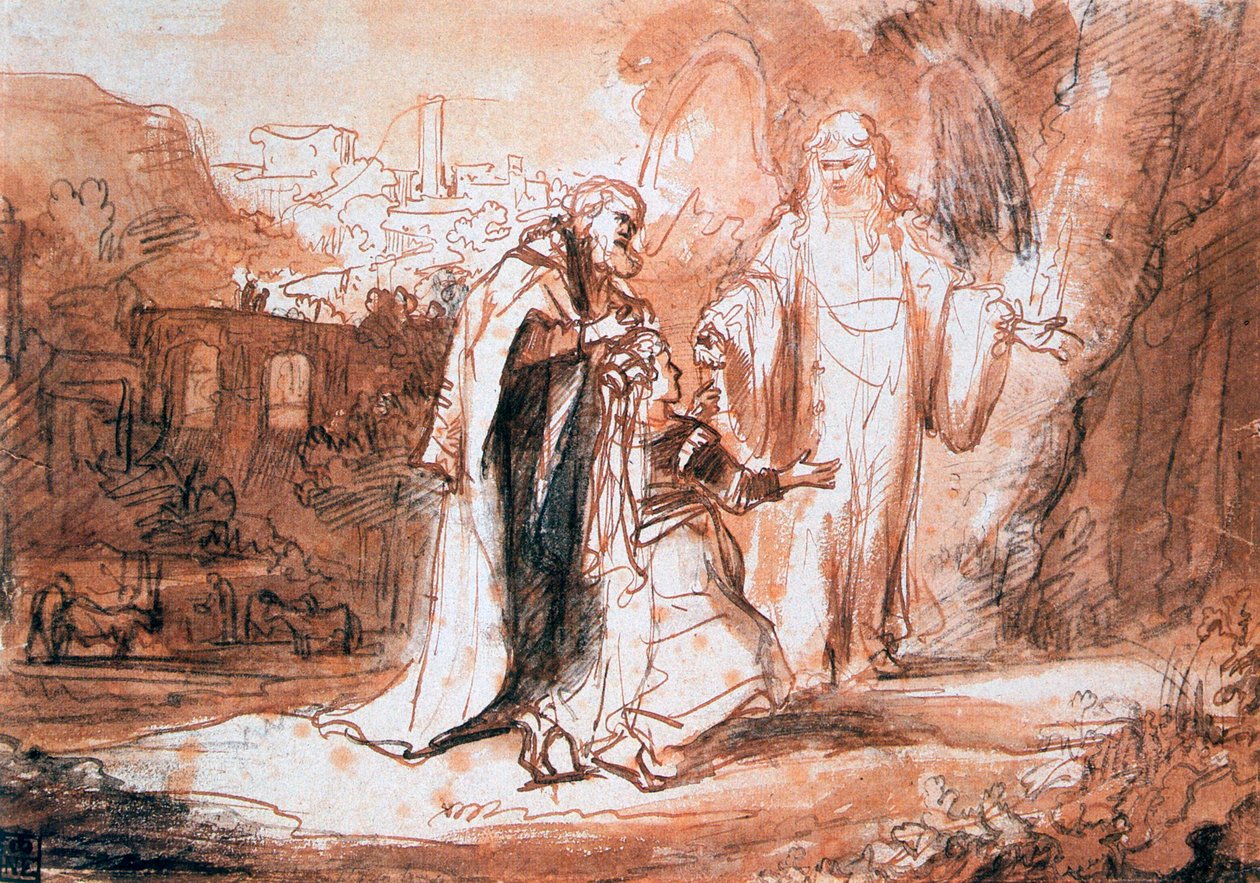 Anděl Páně se zjevil Manoahově manželce ..., c1636-1680 od Ferdinand Bol