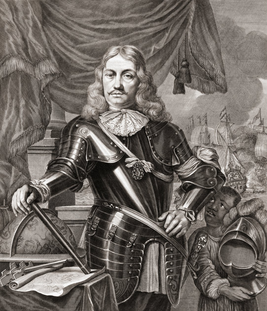 Cornelis Maartenszoon Tromp, podle rytiny Lamberta Visschera z obrazu Ferdinanda Bola od Ferdinand Bol