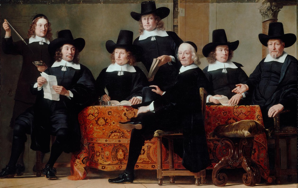 Představení amsterdamského cechu obchodníků s vínem od Ferdinand Bol