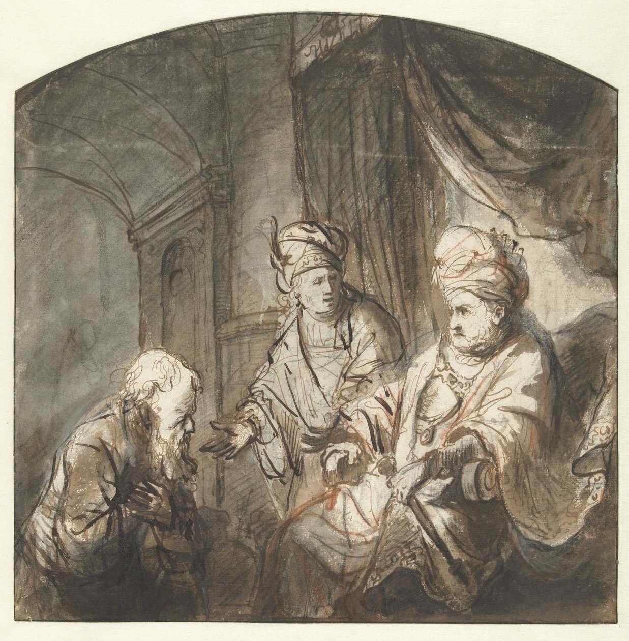 Josef představuje svého otce faraonovi od Ferdinand Bol