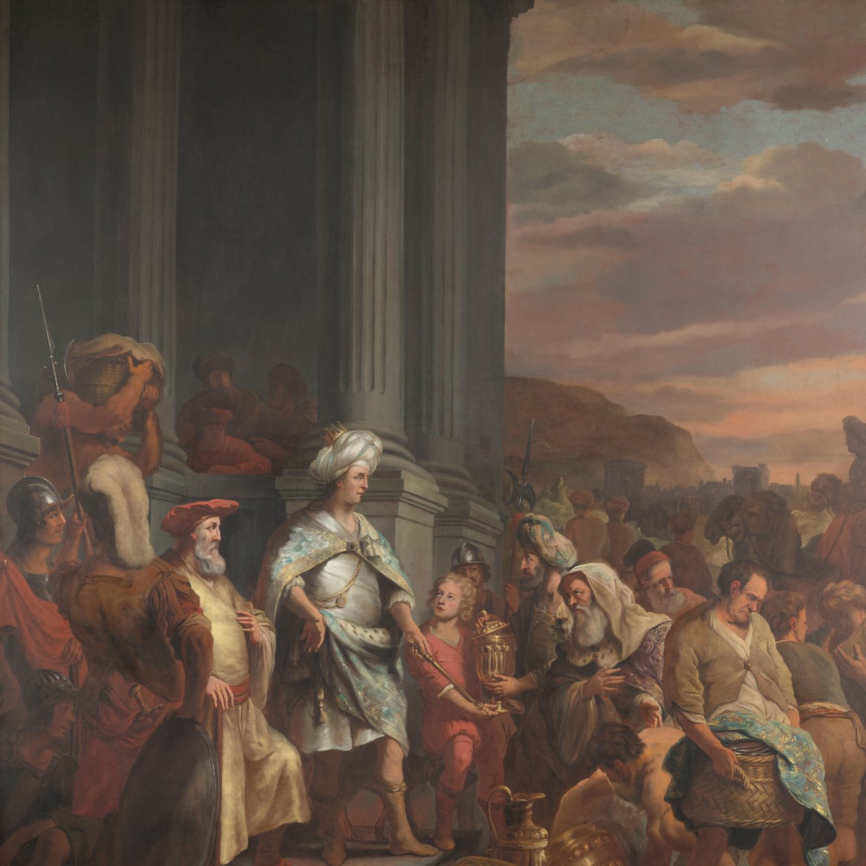 Král Cyrus předává poklad uloupený z jeruzalémského chrámu od Ferdinand Bol