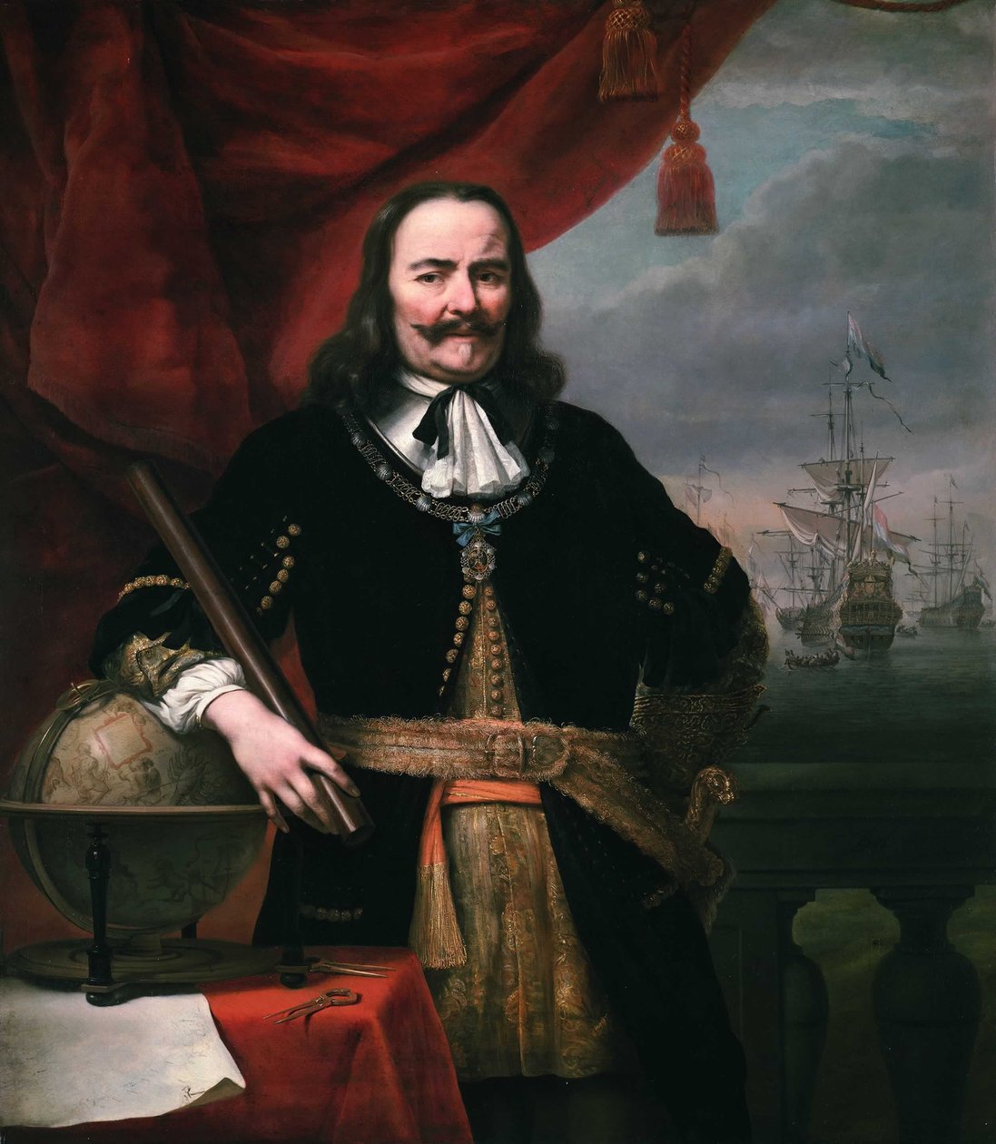 Admirálporučík Michiel de Ruyter (1607-1676) od Ferdinand Bol