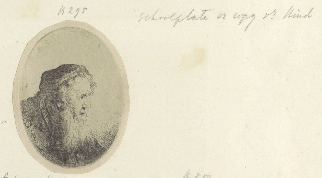 Oude muž klade Baarda Kolekce osmdesáti pěti původních tisků (název série) od Ferdinand Bol