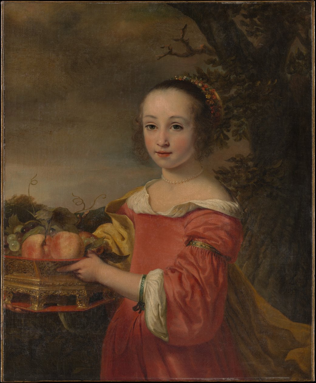 Petronella Elias (1648-1667) s košíkem ovoce od Ferdinand Bol