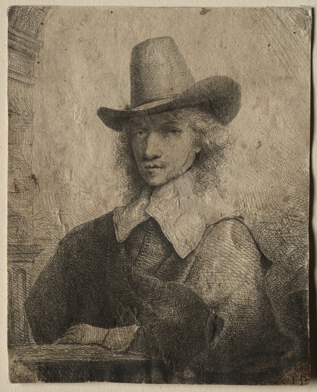 Portrét muže s vysokým kloboukem od Ferdinand Bol