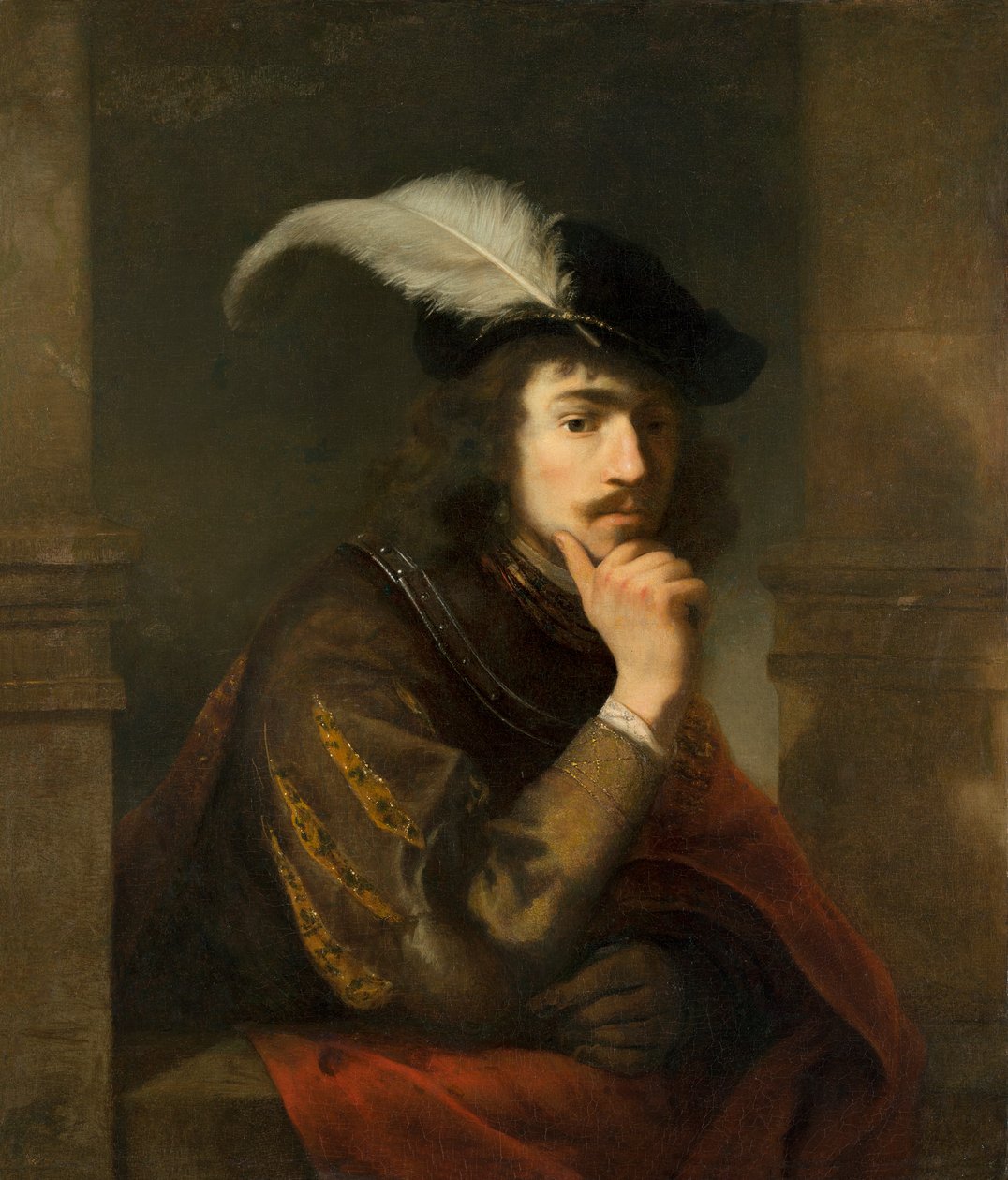 Portrét mladého mužeb, pravděpodobně autoportrét od Ferdinand Bol