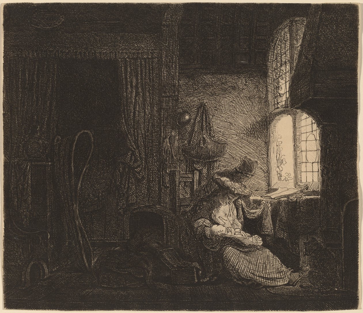 Rodina v pokoji od Ferdinand Bol