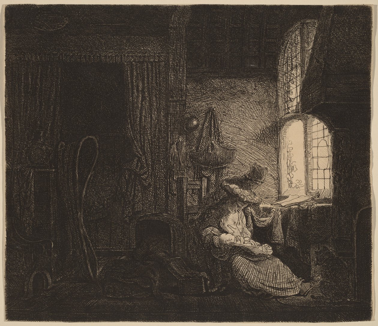 Rodina v pokoji od Ferdinand Bol
