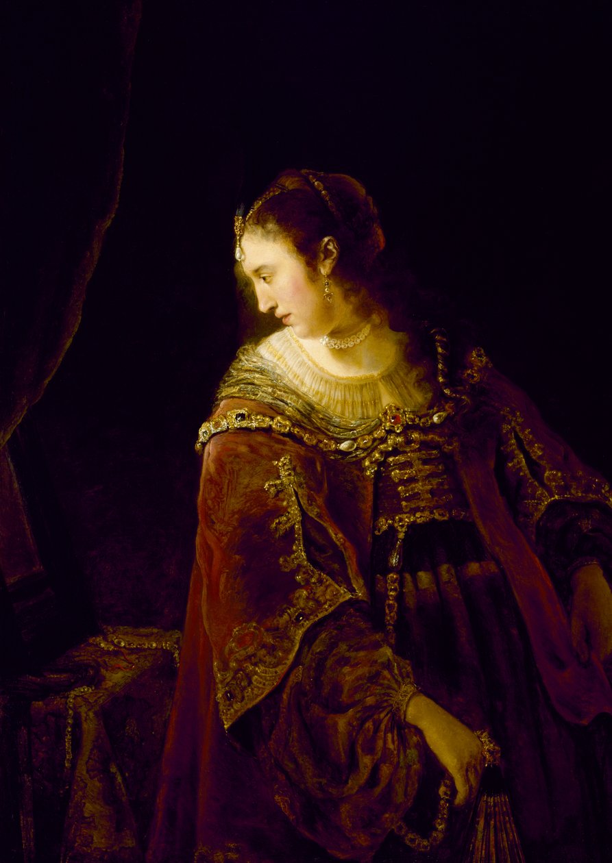 Žena u svého toaletního stolku, cca 1645 (olej na plátně) od Ferdinand Bol