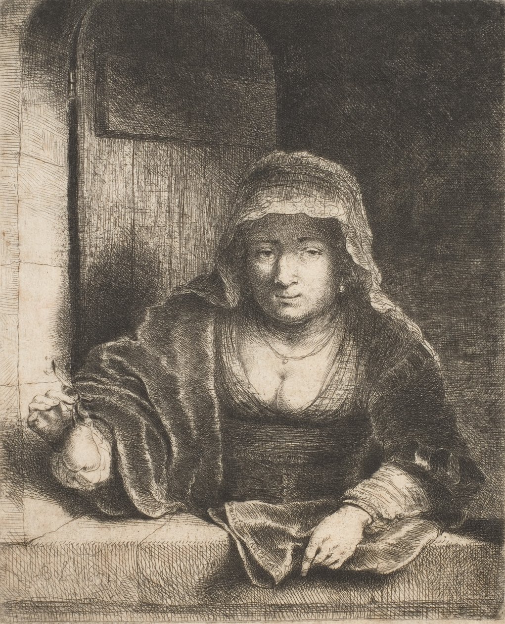 Žena s hruškou, 17. století. od Ferdinand Bol