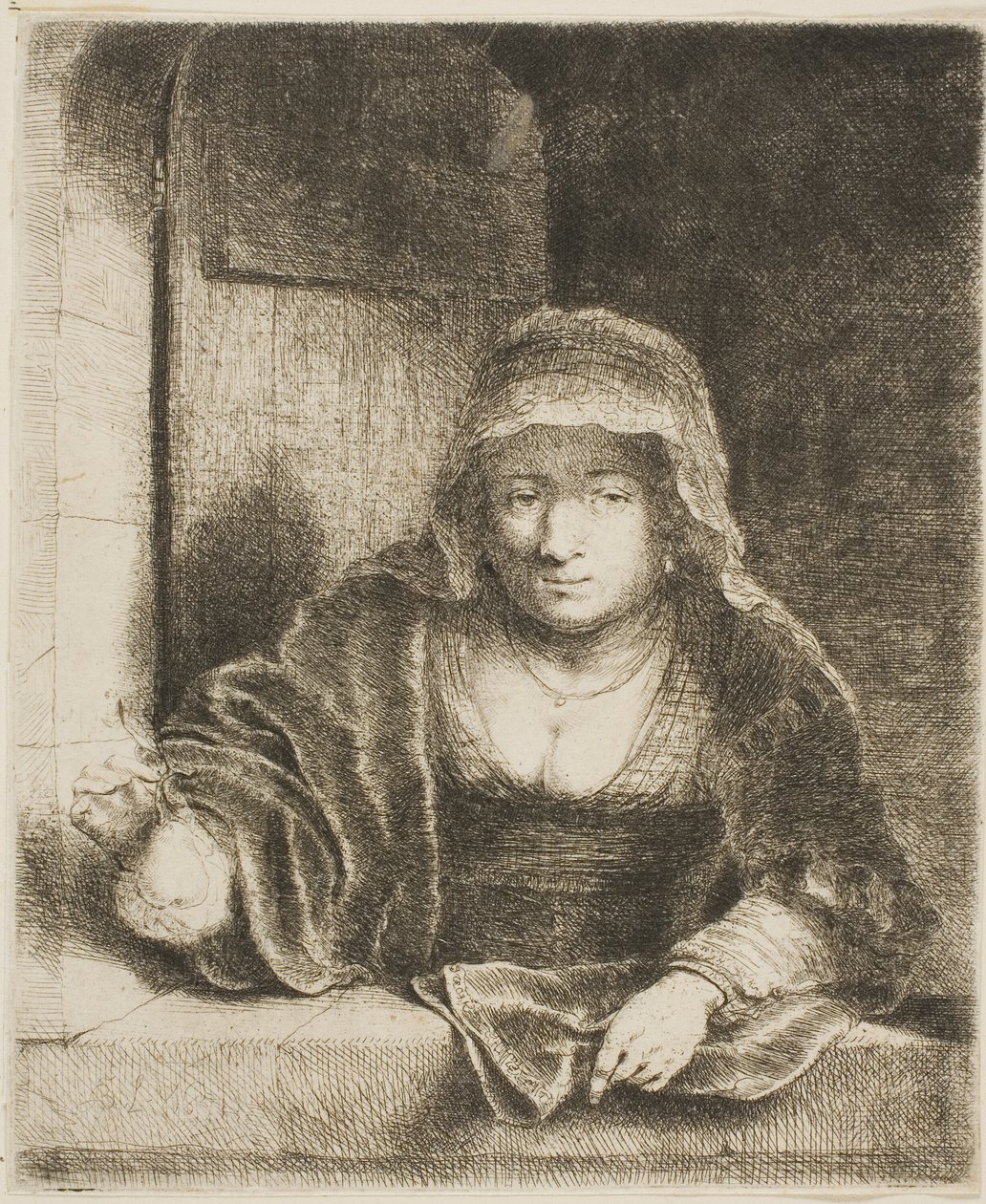 Žena s hruškou od Ferdinand Bol