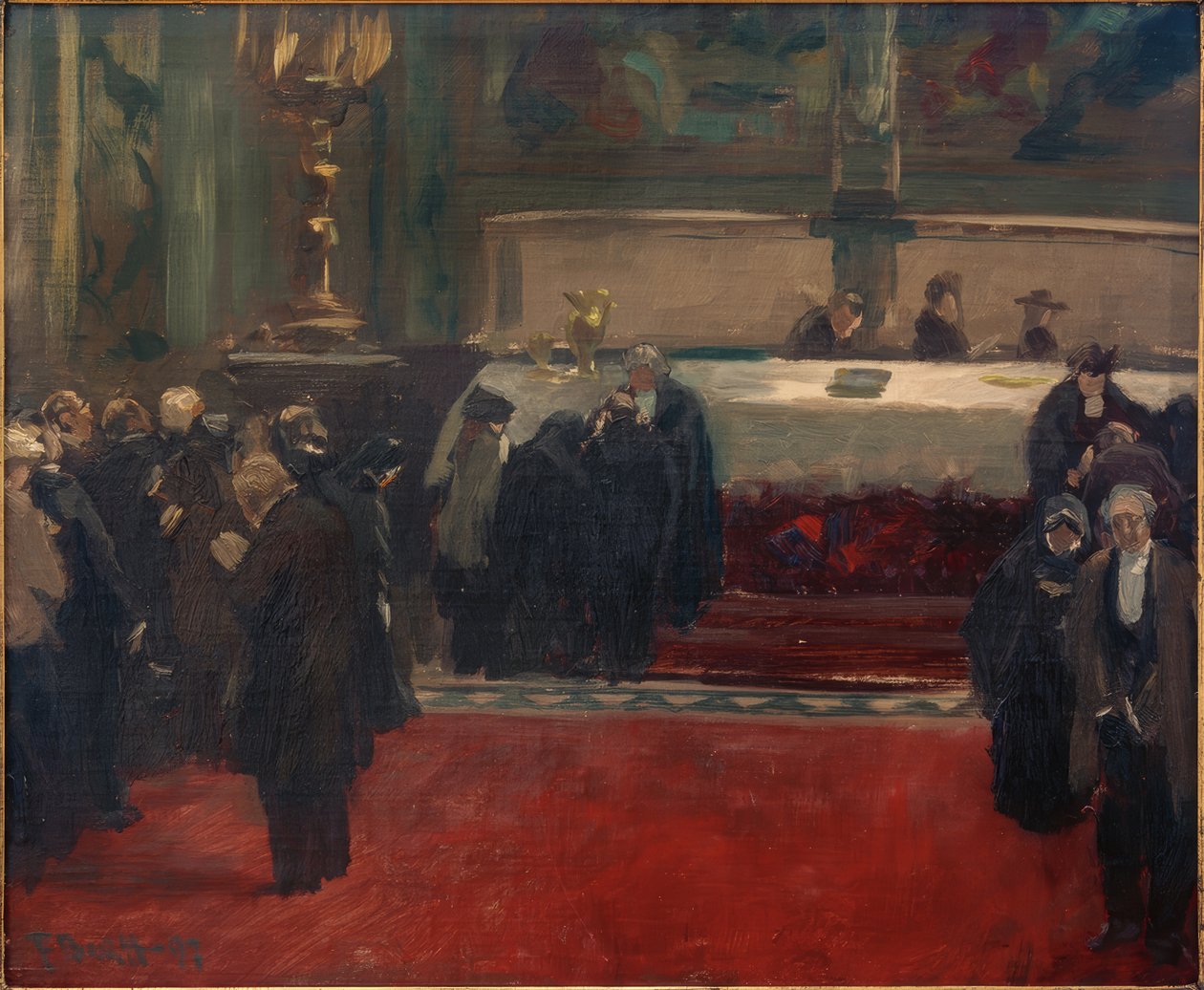 Skica k obrazu Svaté přijímání od Ferdinand Brutt