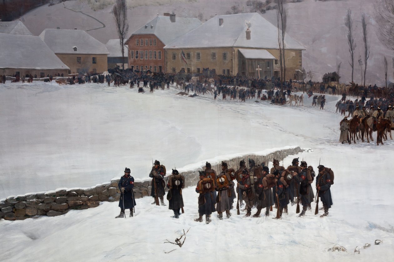 Bourbakiho panorama od Ferdinand & Castres Edouard (1838-1902) Hodler