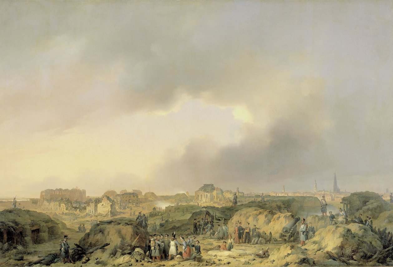Citadela v Antverpách krátce po obležení 19. listopadu až 23. prosince 1832 a kapitulaci holandské Garissonové do rukou Francouzů od Ferdinand De Braekeleer (I)