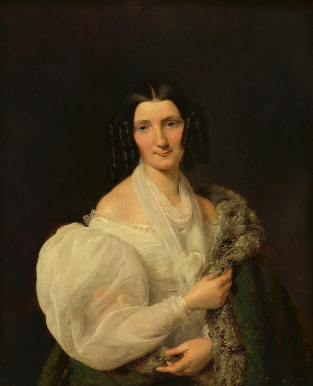 Barbara von Schickh, jako snoubenka Wolfganga Rittera von Mannera od Ferdinand Georg Waldmüller