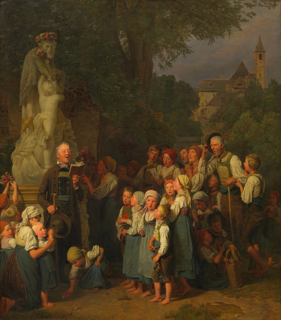 Uctívání svatého Jana (Janova pobožnost) od Ferdinand Georg Waldmüller