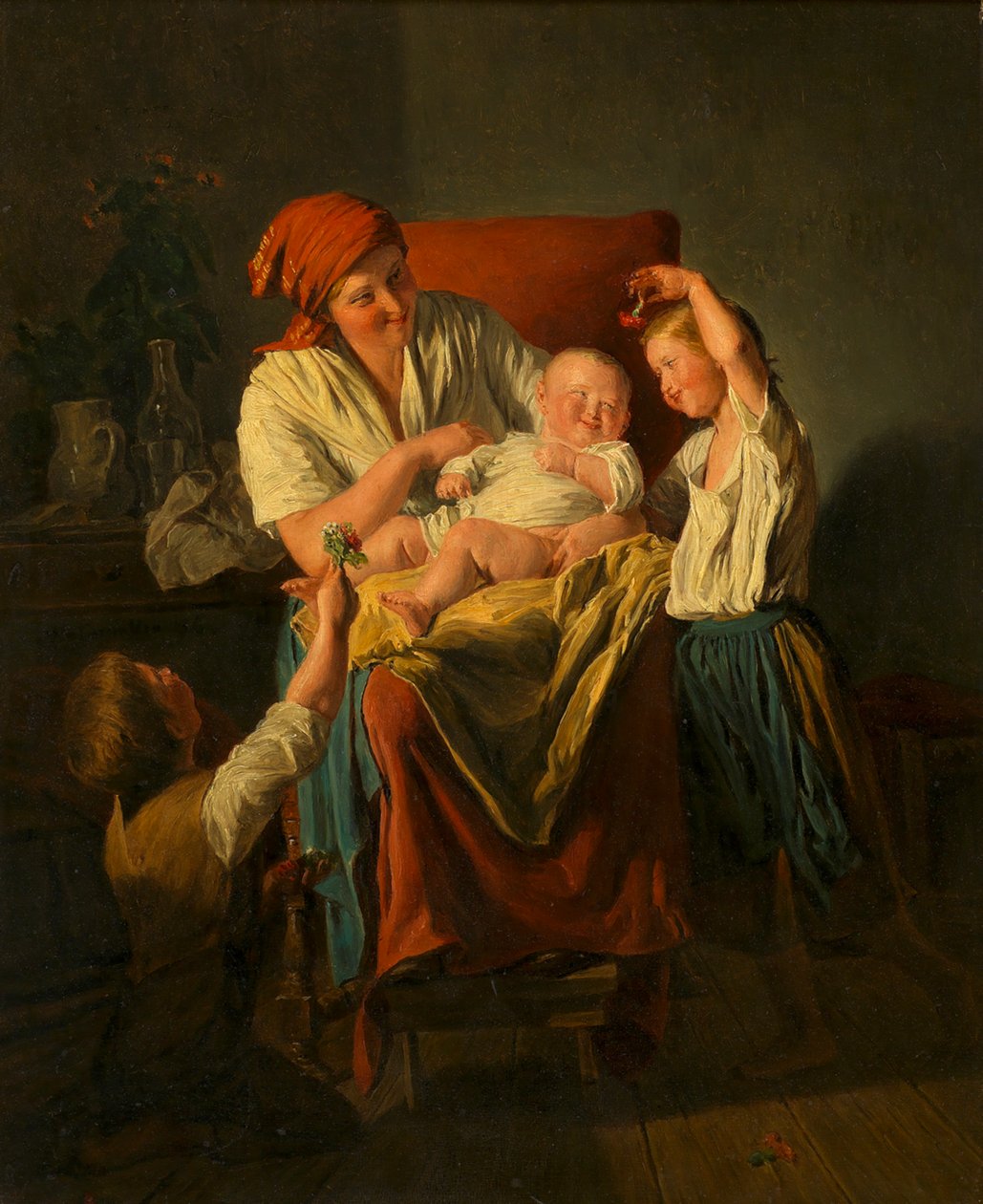 Mateřské štěstí od Ferdinand Georg Waldmüller