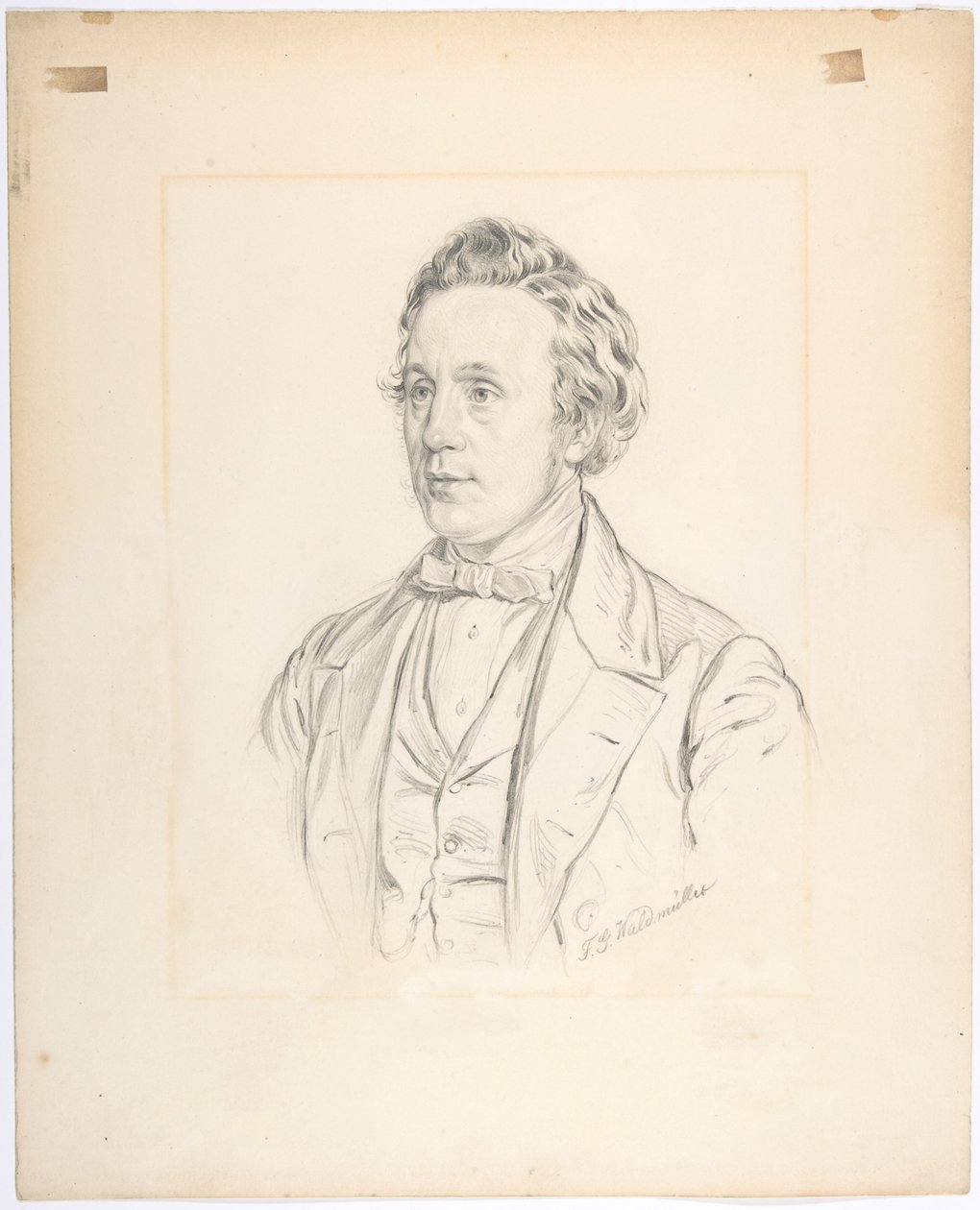 Portrét Franze Jaunera (Vídeň 1832-1900 Vídeň), divadelního ředitele a herce ve Vídni od Ferdinand Georg Waldmüller