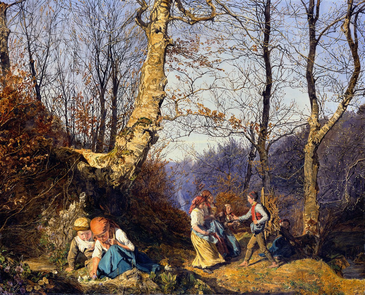 Předjaří ve Vídeňském lese od Ferdinand Georg Waldmüller