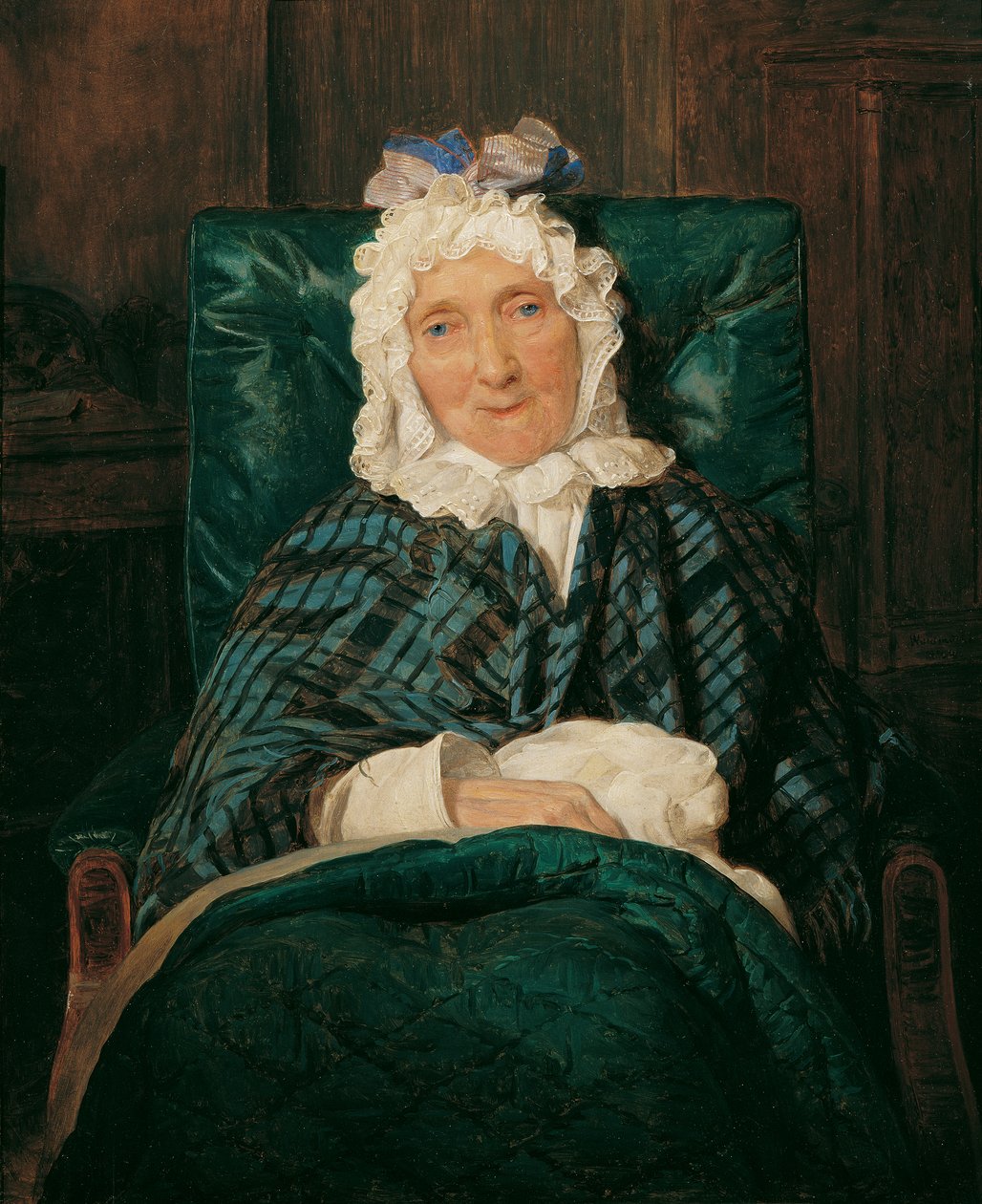 Aloisia Eltz v křesle od Ferdinand Georg Waldmuller