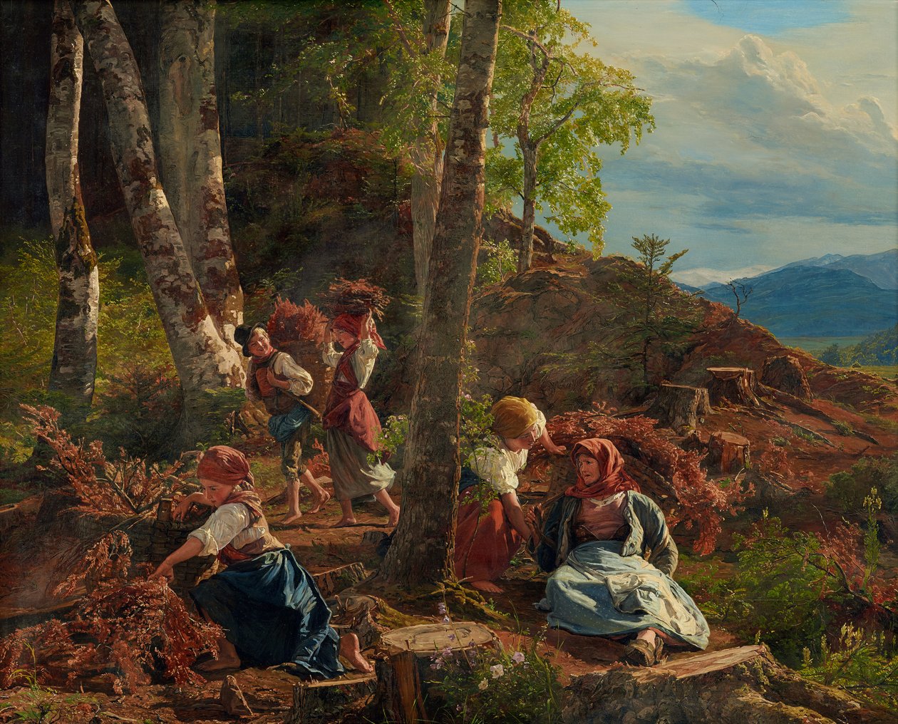 Sběrači křoví ve Vídeňském lese, 1855. od Ferdinand Georg Waldmuller