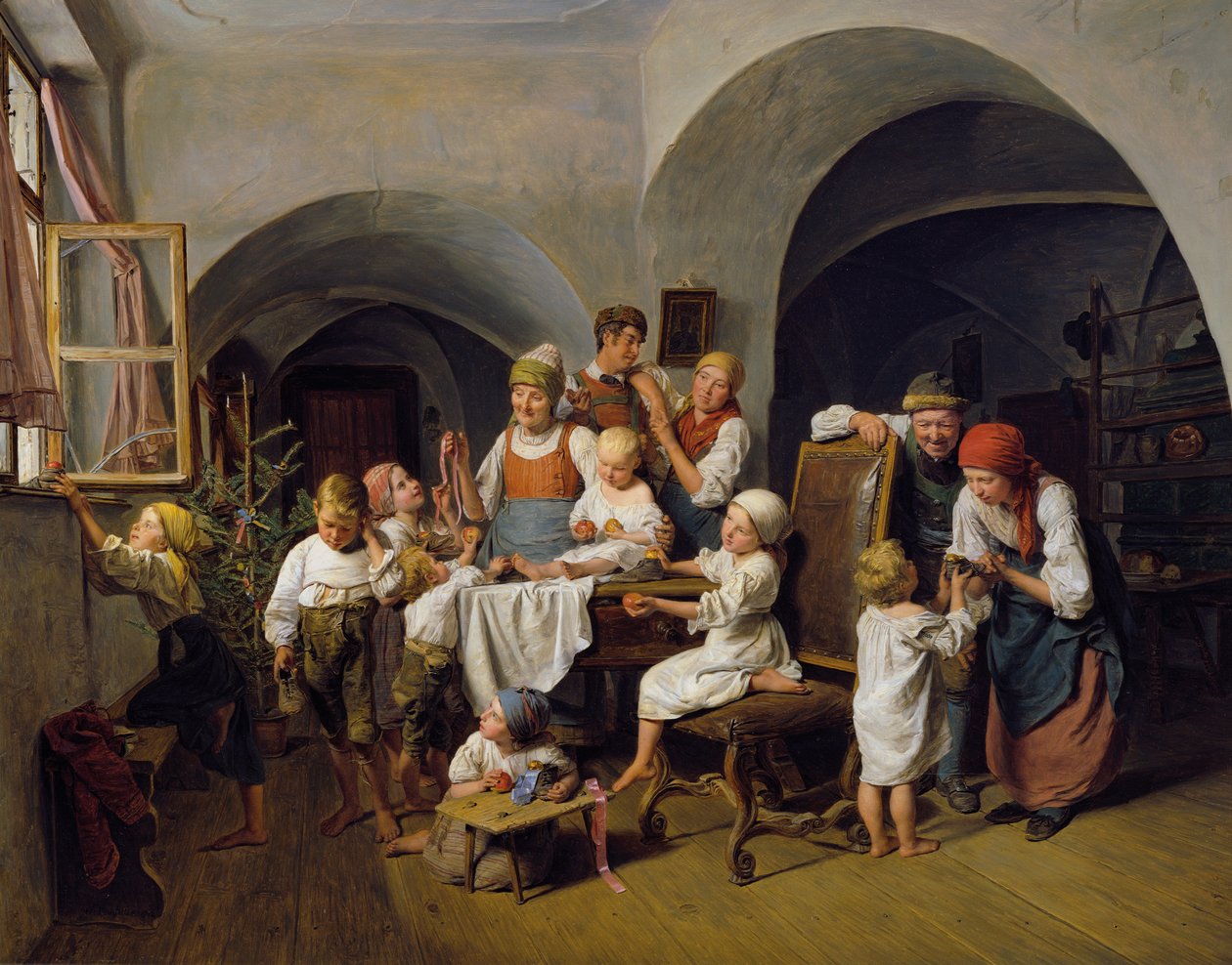 Vánoční ráno od Ferdinand Georg Waldmuller