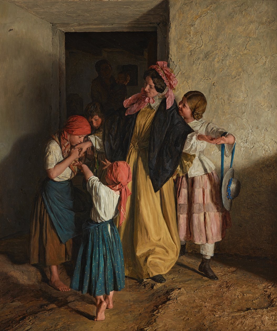 Rozloučení s kmotrou (po biřmování) od Ferdinand Georg Waldmuller