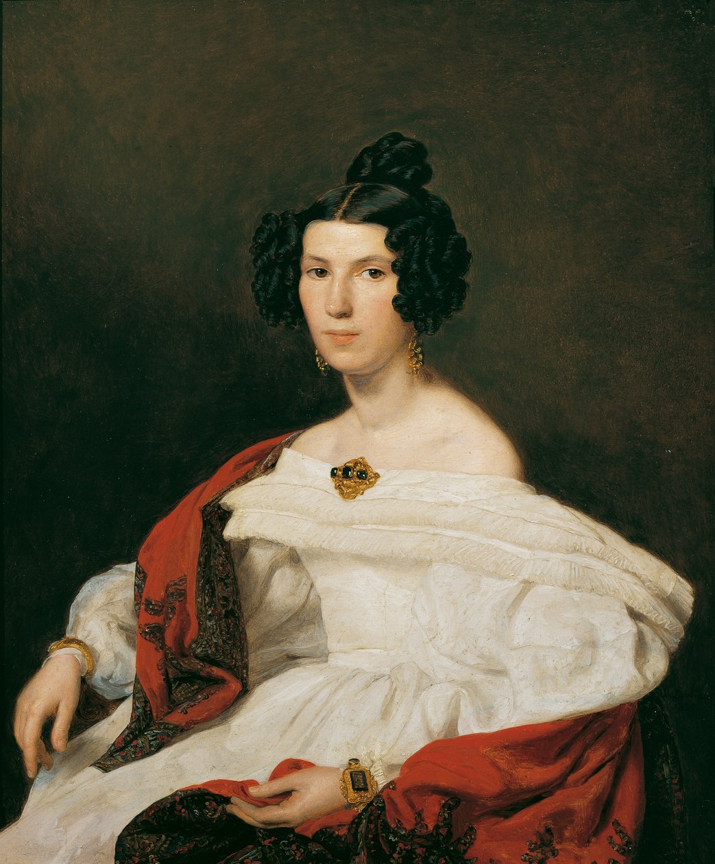 Manželka dvorního úředníka Josefa von Stadlera od Ferdinand Georg Waldmuller