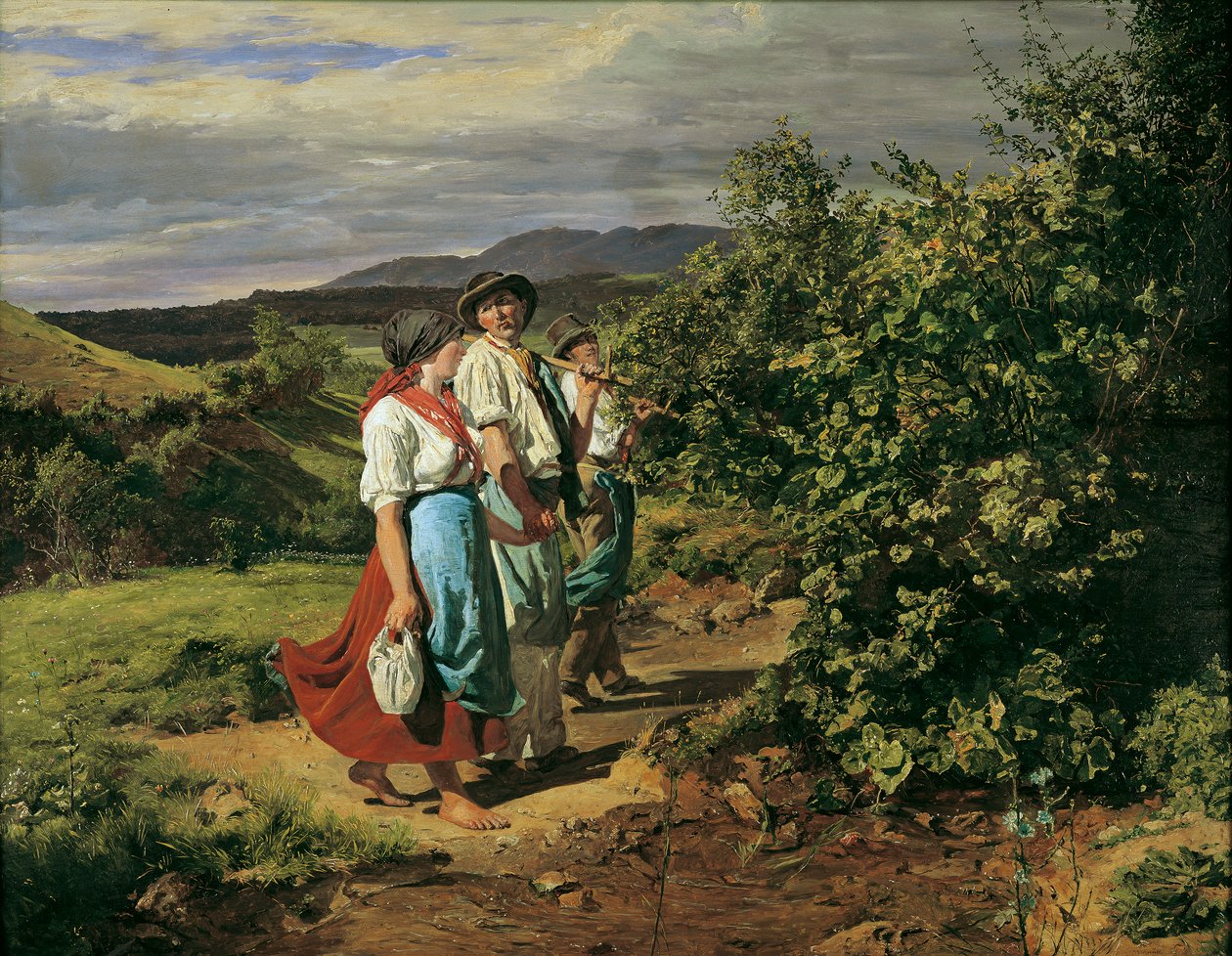 Návrat z práce (The Lovers at the Crossroads) od Ferdinand Georg Waldmuller