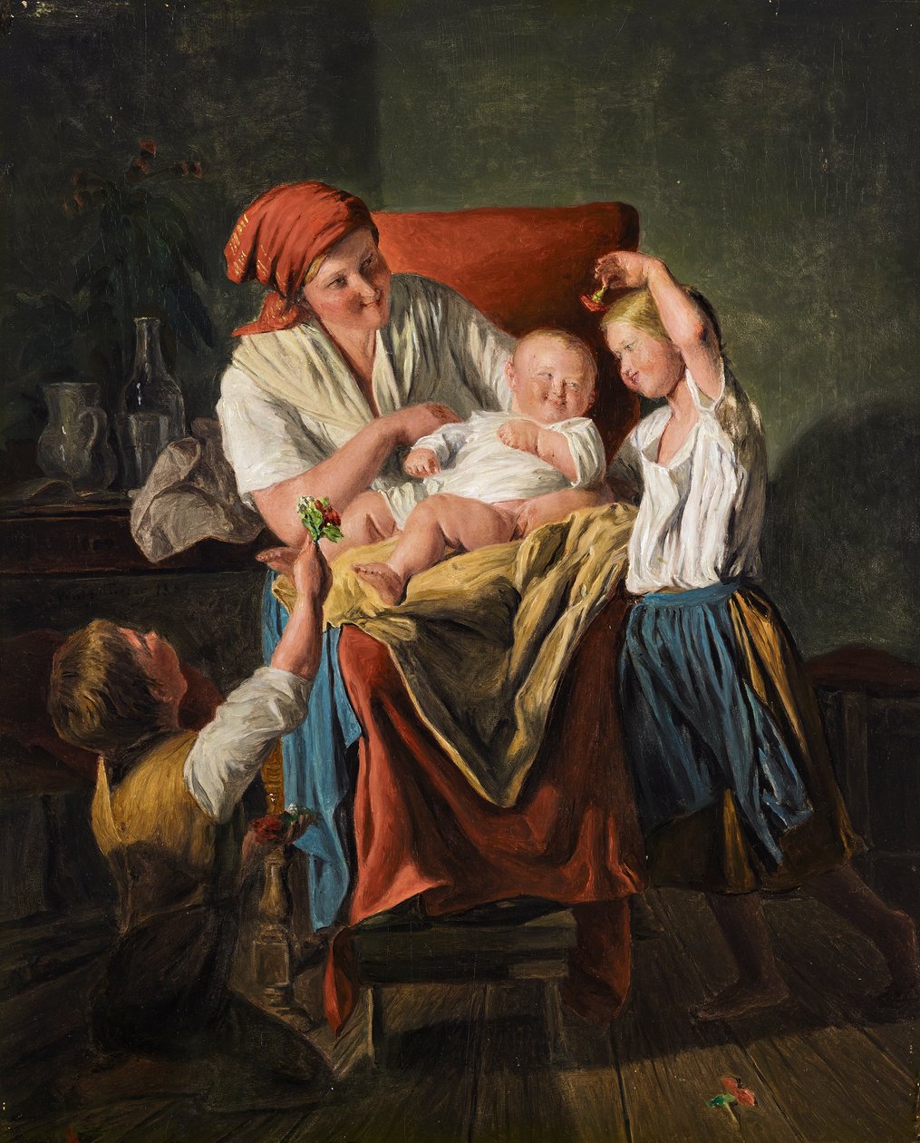 mateřské štěstí od Ferdinand Georg Waldmuller