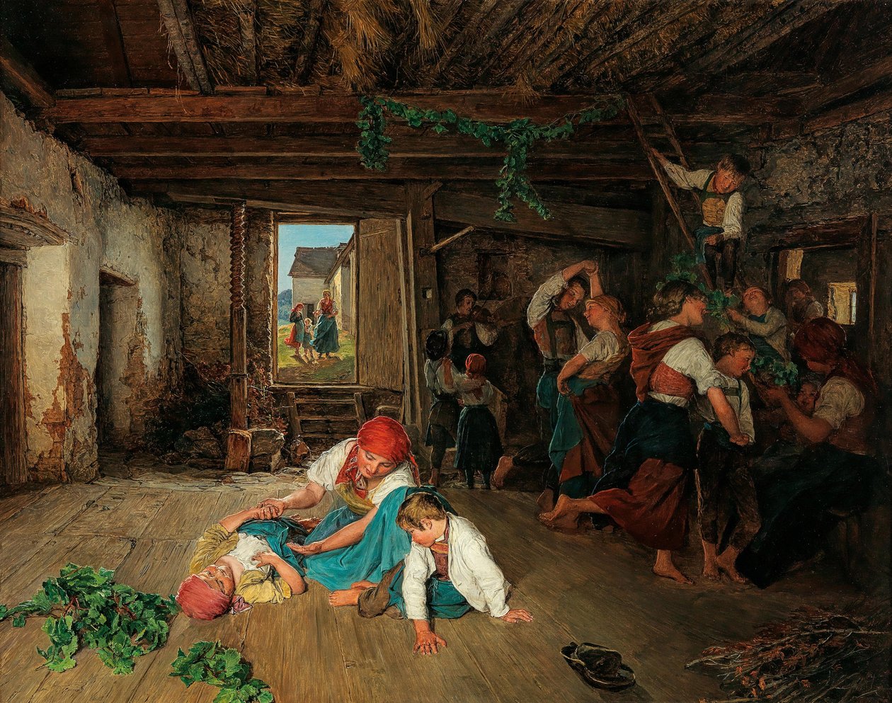 Příprava oslavy vinobraní, 1860. od Ferdinand Georg Waldmuller