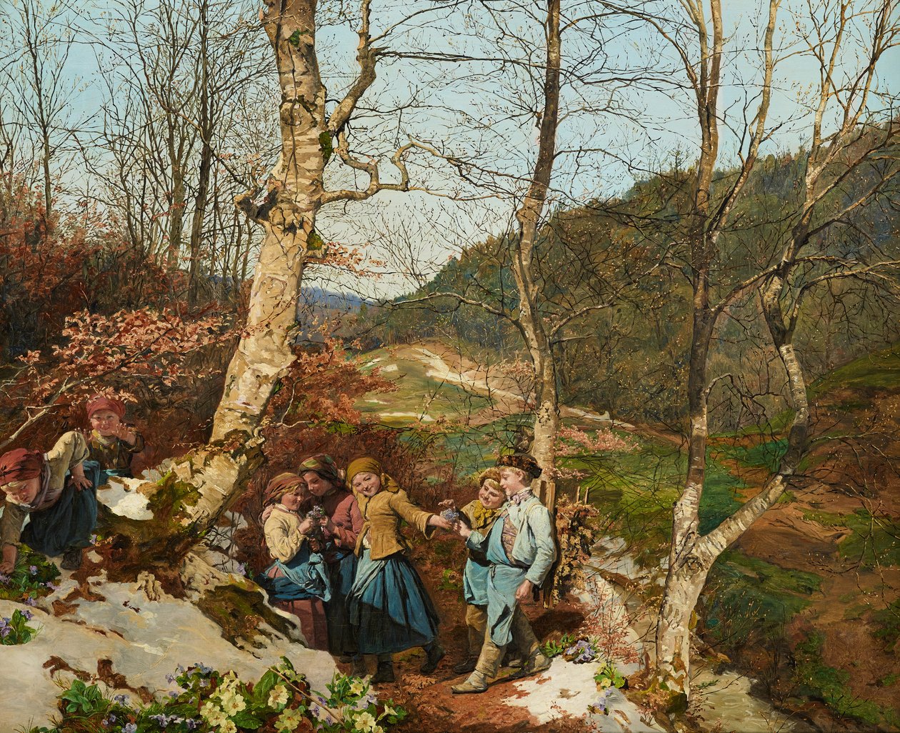 Předjaří ve Vídeňském lese od Ferdinand Georg Waldmuller