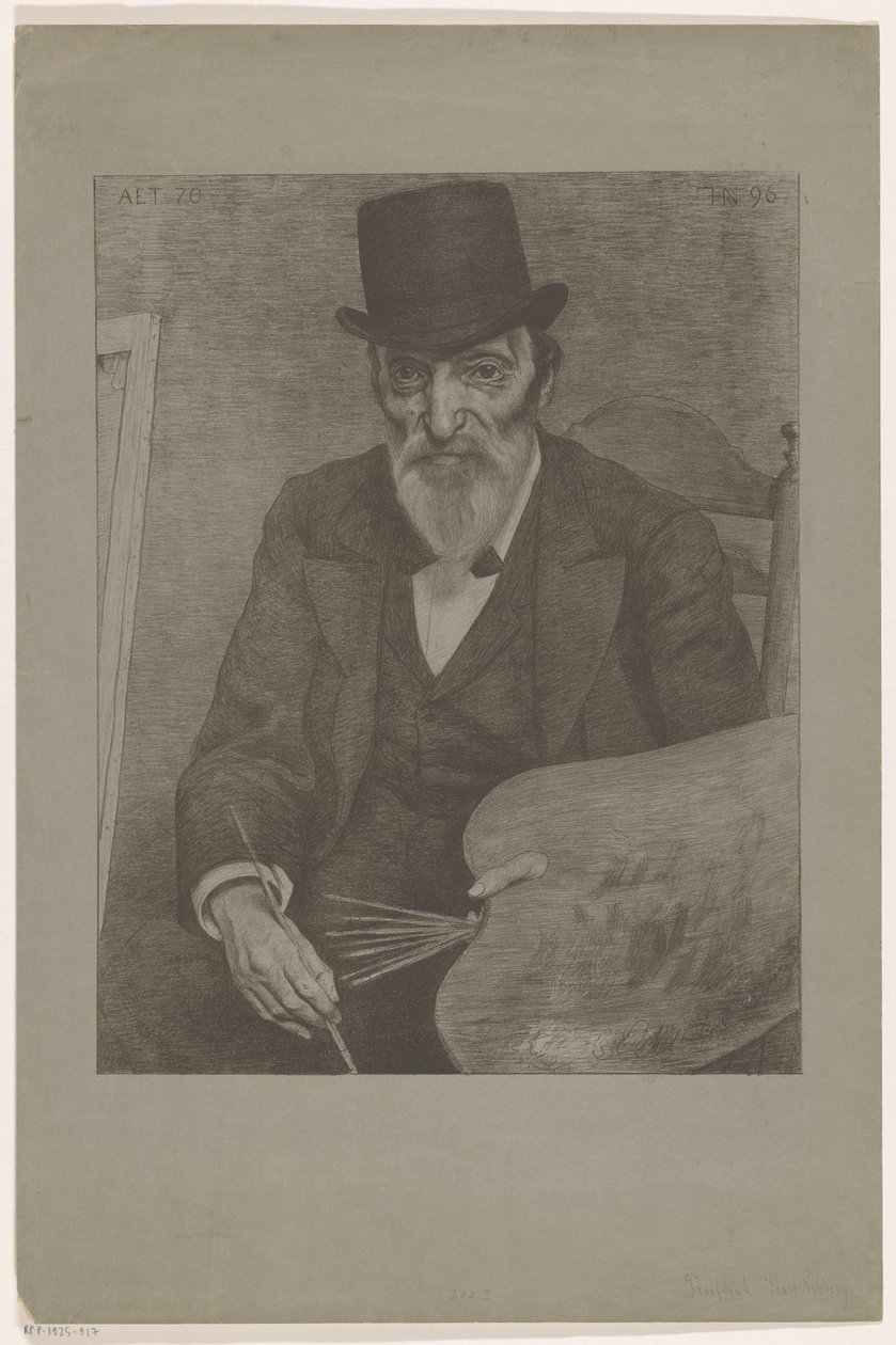 Portrét Hendrika Valkenburga Slavní současníci načrtnuti k životu (původní název série) od Ferdinand Hart Nibbrig (signed by artist)