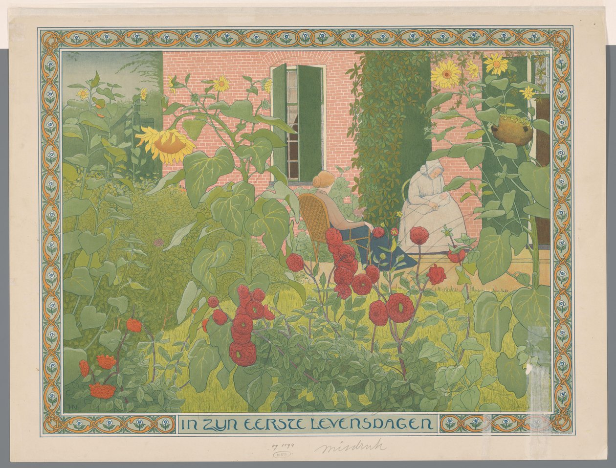 Dvě ženy s dítětem V prvních dnech života (název na předmětu) od Ferdinand Hart Nibbrig