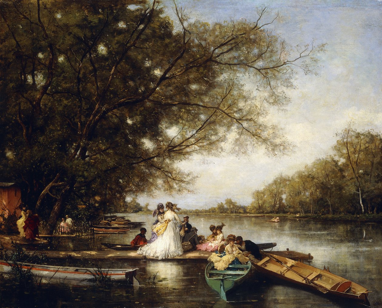 Vodácká párty na Temži, od Ferdinand Heilbuth