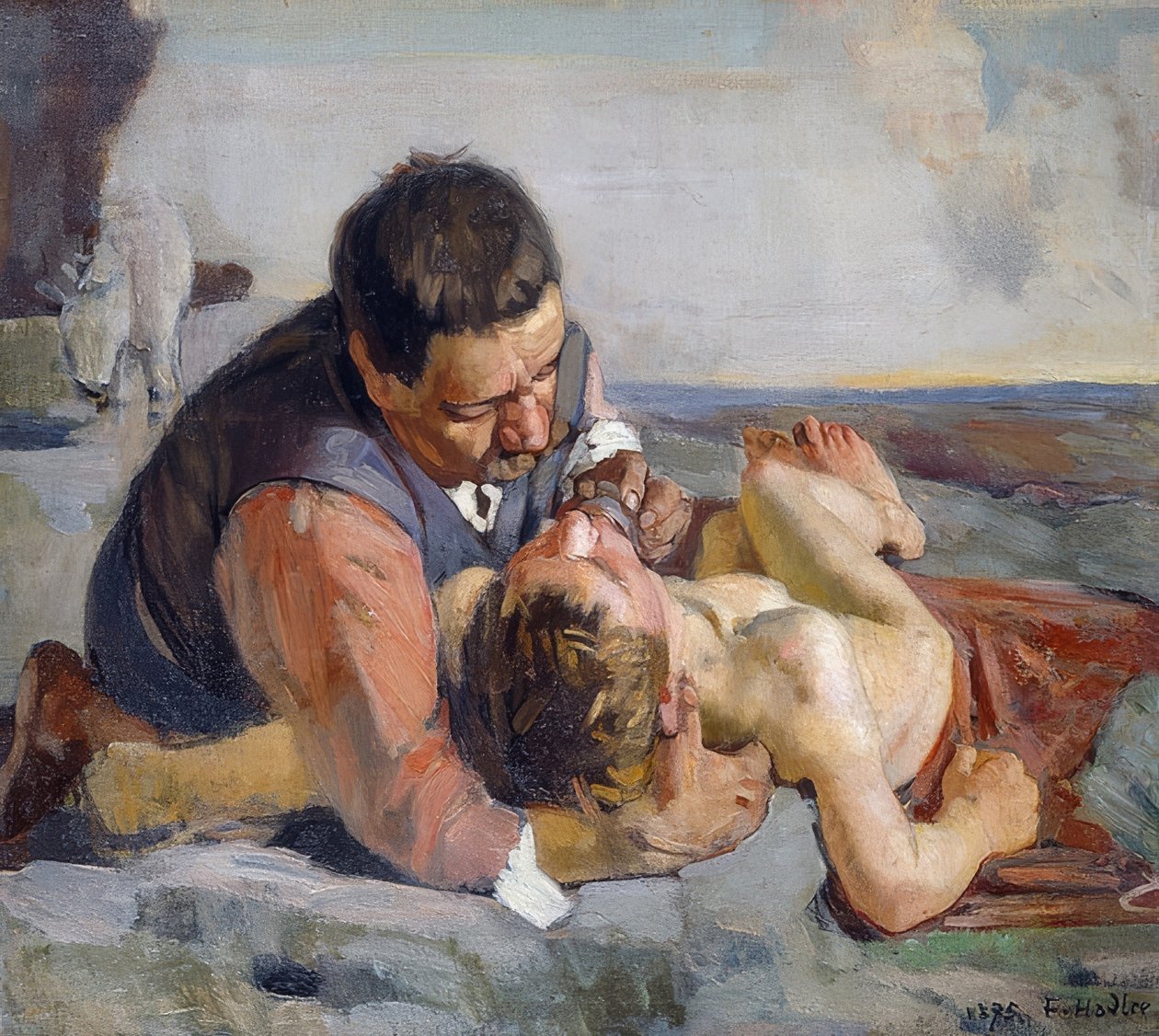 Dobrý samaritán. Kolem roku 1883 od Ferdinand Hodler