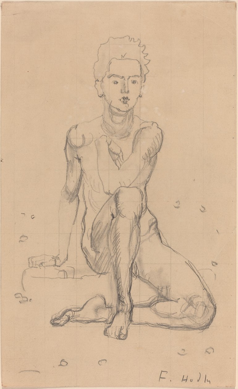 Hector pózuje nahý od Ferdinand Hodler
