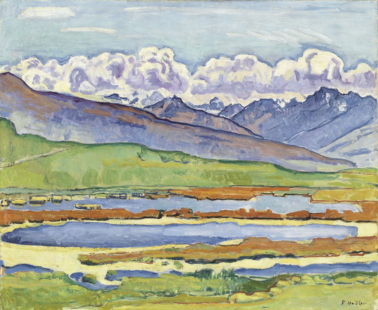 Krajina v Montaně od Ferdinand Hodler