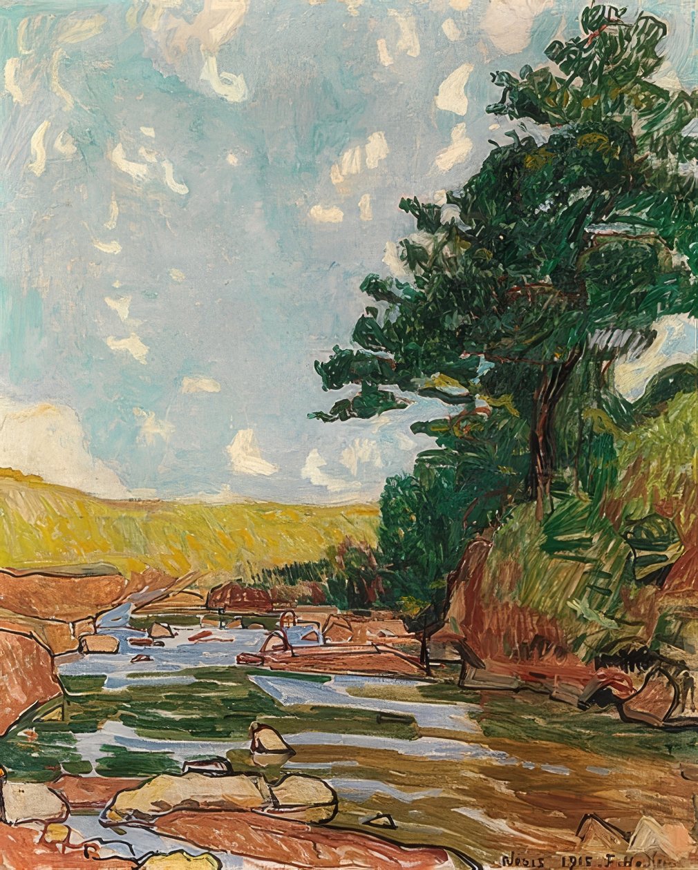 Krajina poblíž Néris. 1915 od Ferdinand Hodler